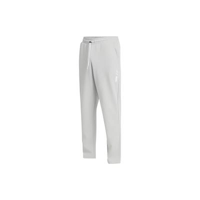 Solid Color Drawstring Elastic Casual Pants With Brand Logo Print Men Bottoms Grey 672406-04