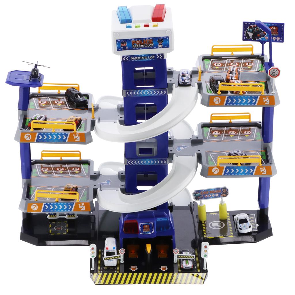 DIY Assembly Car Garage Parking Lot Toys Boys Children Toddler Tracks Car Toy Accessory Set