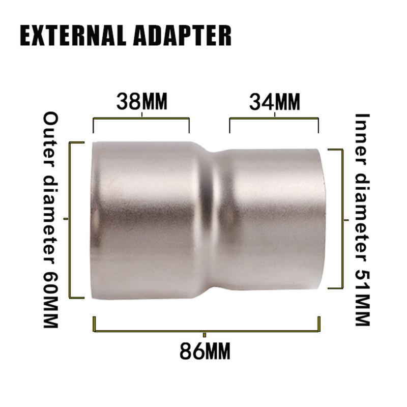 Adaptor Reductor Convertor Orificiu Țeavă Eșapament Motocicletă Universală Diametru Interior 60Mm La 51Mm Conector Tobă Eșapament