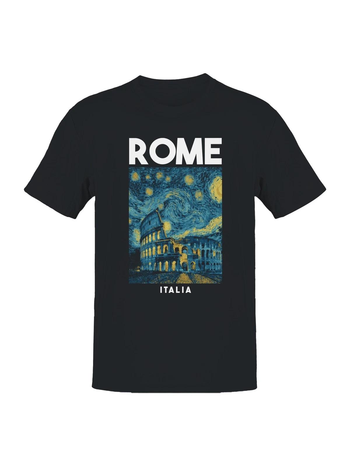 Rome Starry Night Colosseum Art Men s T-shirt XL