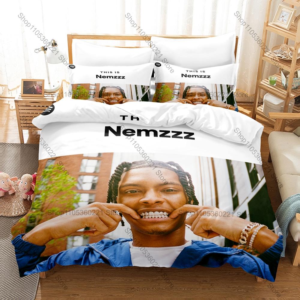 UK Drill Rap Style Duvet Cover + 2 Pillowcases, Nemzzz Printed Bedding Set Soft Material Bedroom Ornament & Holiday Gift