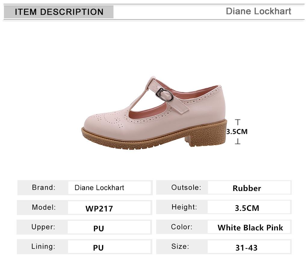 Fashion Women Flats Shoes Big Size 33-43 Retro College Wind Round Buckle Thick Crust Muffin Shoes Small Doll Leather Sweet Zapatos Mujer