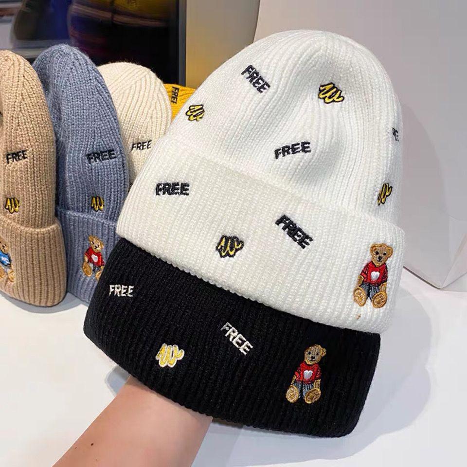Korean Cute Embroidered Letter Woolen Beanie - Autumn & Winter Parent-Child Hat