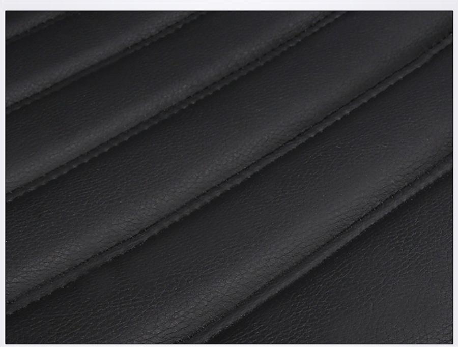 Fundas de Asiento Universales para Coche de 5 Plazas Deluxe Cuero Resistente al Desgaste Cojín Funda Completa Negra Almohada Lumbar+reposacabezas