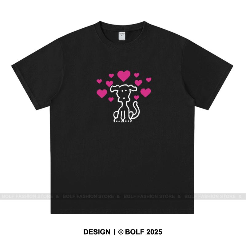 2025 New Simple Printed 100% Cotton Women's Oversized T-Shirt Loose Fit Graphic Tees Tops for Daily Wear