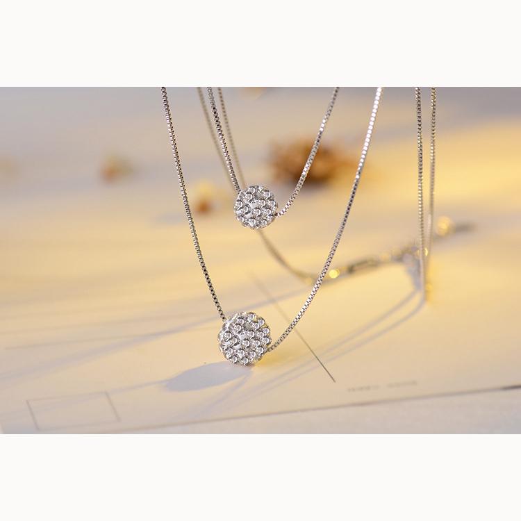 Double Necklace Pendant Female Short Section Simple Collarbone Chain Jewelry  Romantic Accessories Necklace Valentine's Day Gifts