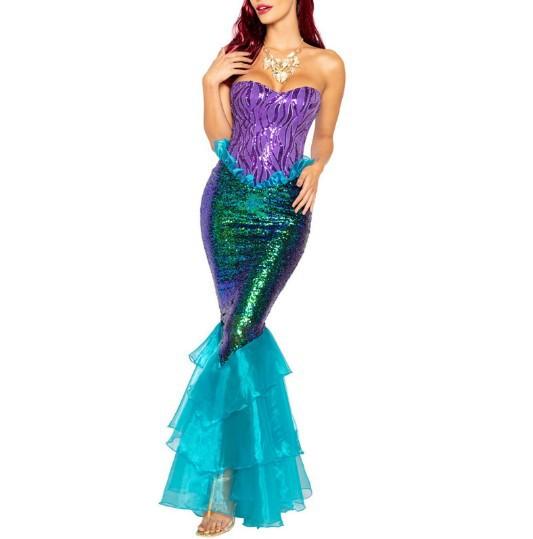 Halloween Women Mermaid Cosplay Costume Game Uniform Stage Performance Outfit
