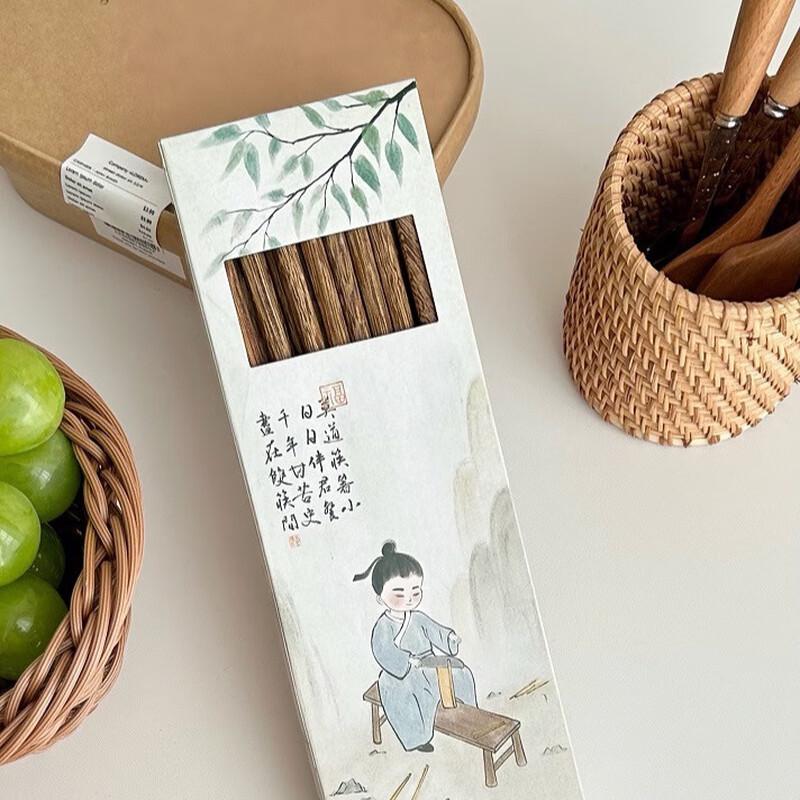 

Wenge Wood Solid Dining Chopsticks Set