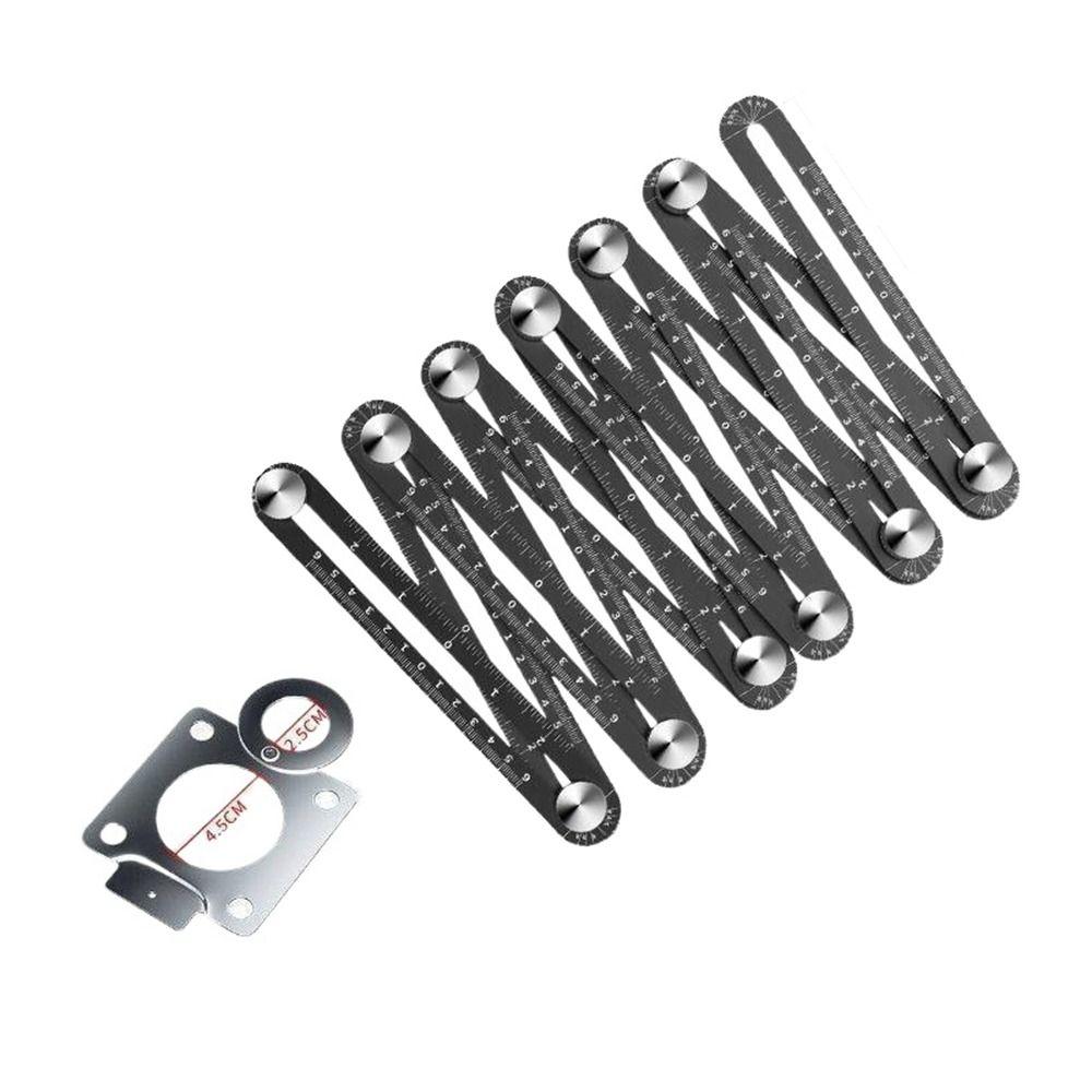 Aluminium Alloy Angle Measuring Ruler 6/12 Fold Drill Guide Locator New Multi-Angle Ruler