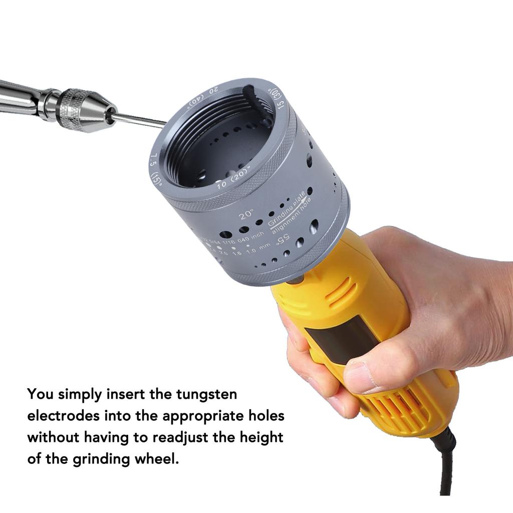 TIG Welding Tool Sharpener 8 Diagonal Holes Good Compatibility Electrode Sharpener Grinder User Friendly for Metal Processing