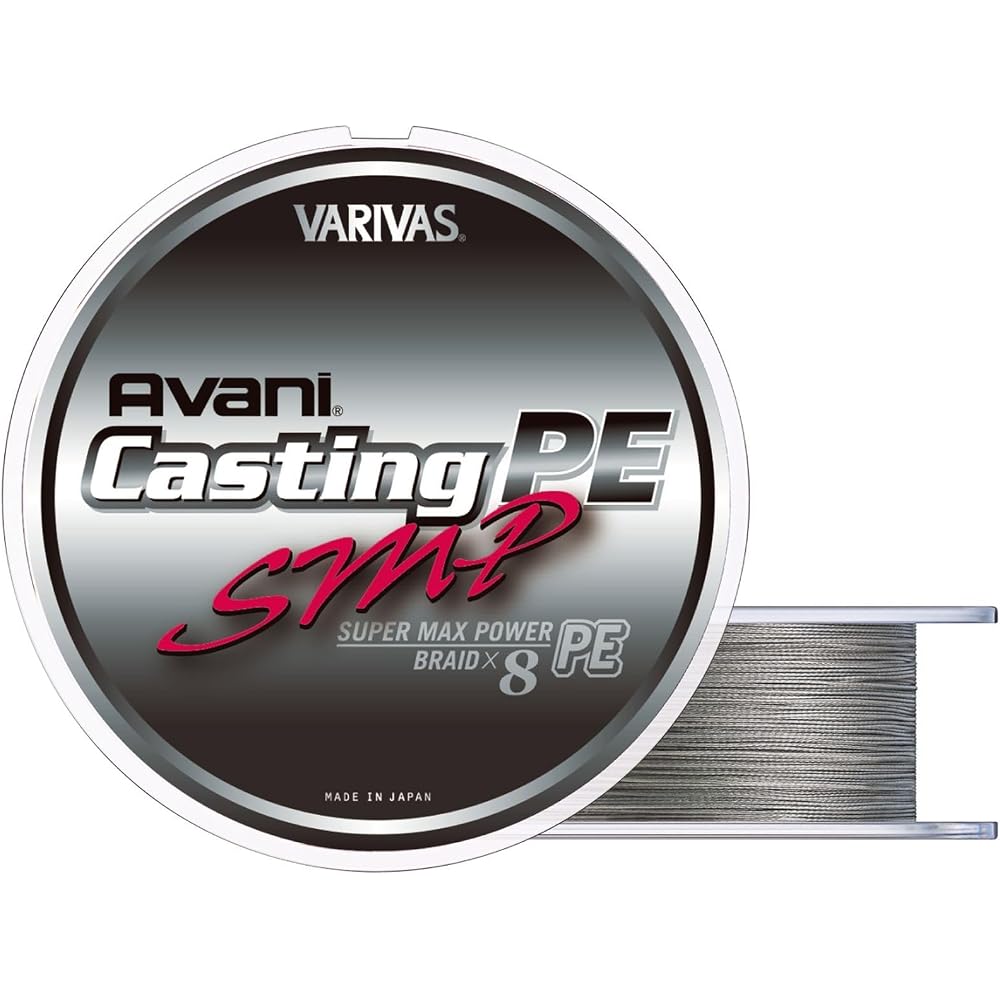 Varivas Abani Casting PE Super Max Power 300m 6号 MAX90lb 8-Strand Stealth Gray Fishing Line