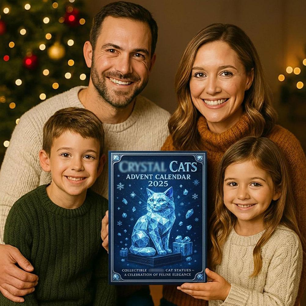 Christmas 2025 Festival Decoration Christmas Tree Backpack Keychain Pendant Arrival Calendar Blind Box 2D Acrylic Diamond Cat