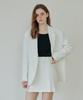 Yuppe Over Tweed Jacket_Ivory