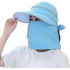 Waterproof Breathable Folding Hat With Face and Neck Flap for Sun Protection