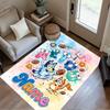 Bluey Soccer Adventure Customizable Name Area Rug Design for Playrooms Kitchen Entryway Outdoor Antislip Carpet Anime Office Decor