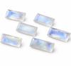 AAA Rainbow Moonstone Big Rectangle Faceted Cut Calibrated Gemstones, Flash Moonstone Loose Stone for Jewelry Making