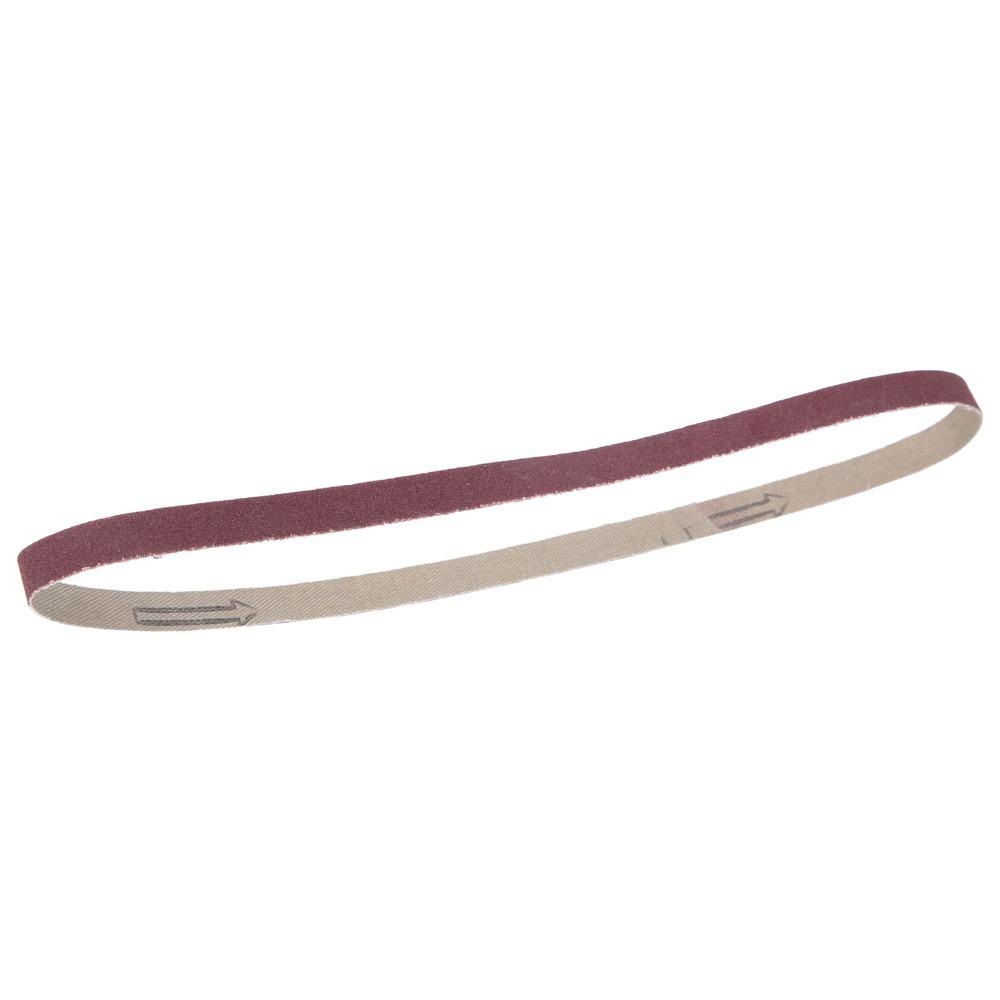 10pcs 100 Grit Abrasive Bands 3/8 x 21 Inch Aluminum Oxide Belts Durable Sanding Belts Wood Working