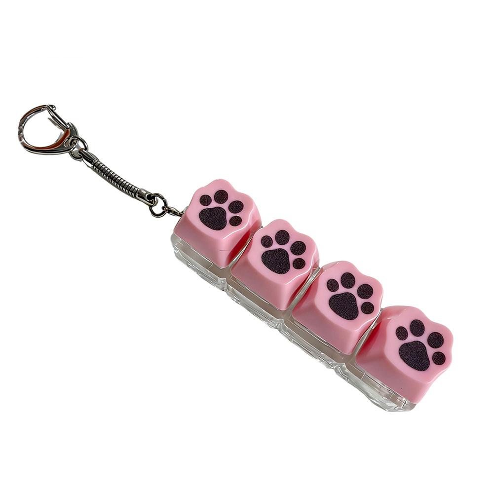 Cat Claw Fingertip Decompression Toy Kawaii Button Keycap Keychain Mobile Phone Backpack Pendant For Adult Gifts Stress Relief
