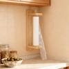 Wood Paper Towel Holder Wall Mounted Creative Roll Paper Hanger Multifunction Space Saving Tissue Storage Holder Kitchen