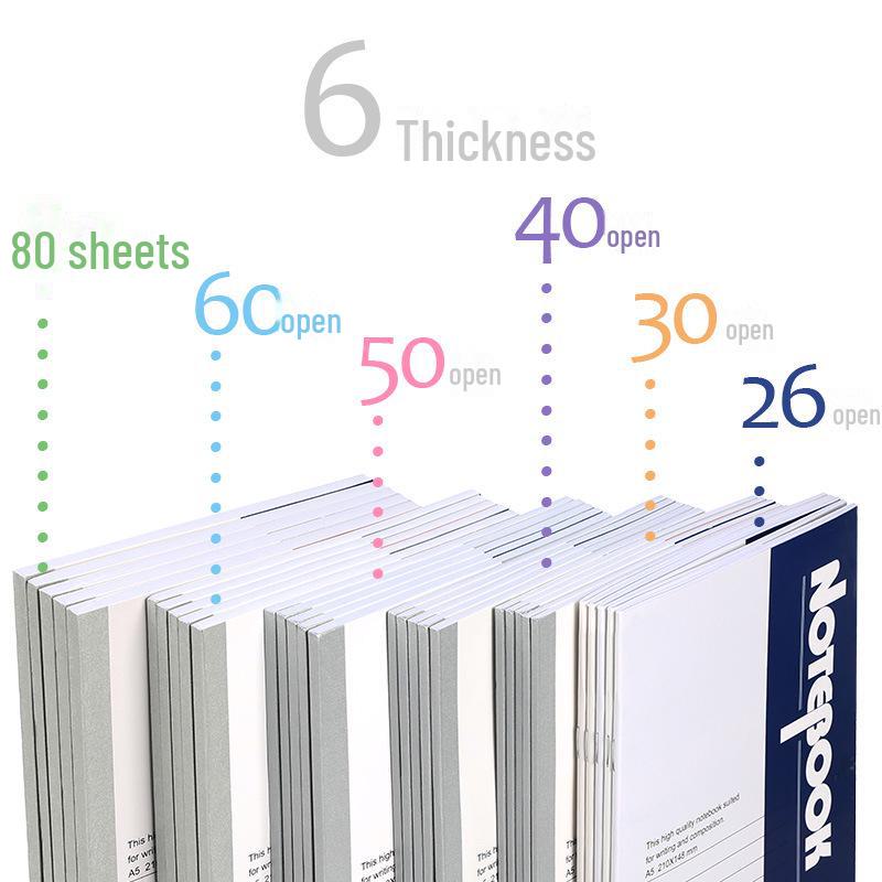 Qinglian A5 Student Notebook - Thick, Softcover Exercise Book for Office and School Stationery.
