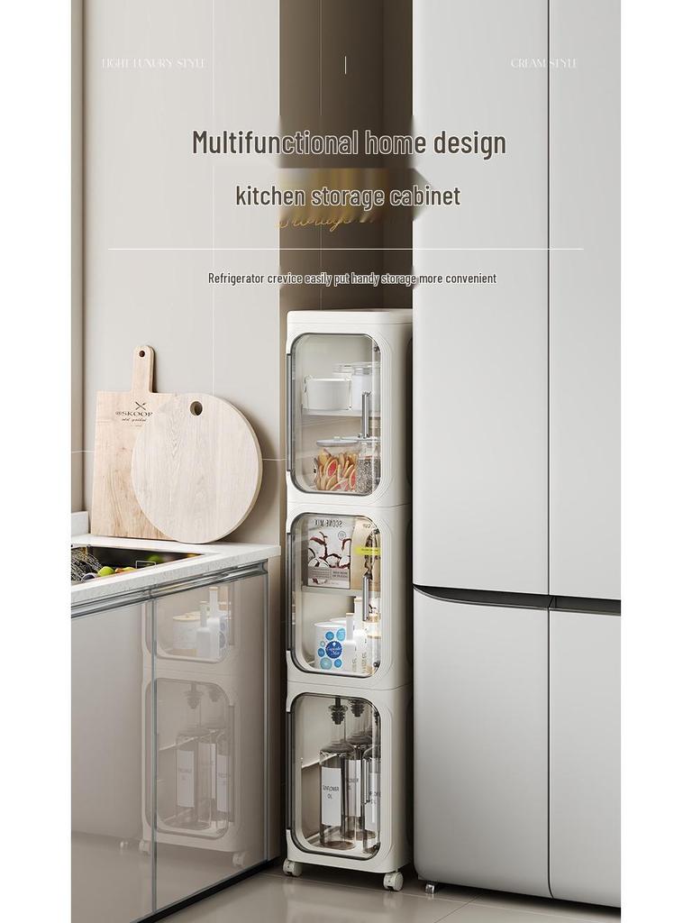 Foldable Bathroom Gap Storage Cabinet with Drawers