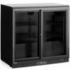 Bar Fridge with 2 Sliding Doors LED 158 L 160 W 90x52x87 Cm