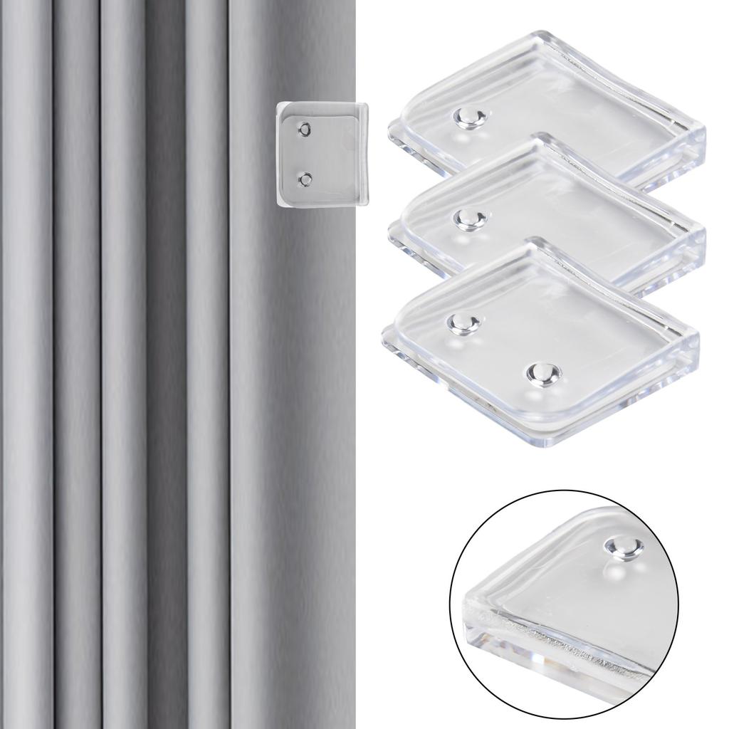 4pcs Shower Curtain Clips Door Curtain Clamp Shower Curtain Fixing Clip