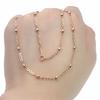 Rose Gold Plated Purple Gold Bead Necklace Trend Set Chain Fashion Color Gold Collarbone Chain Women