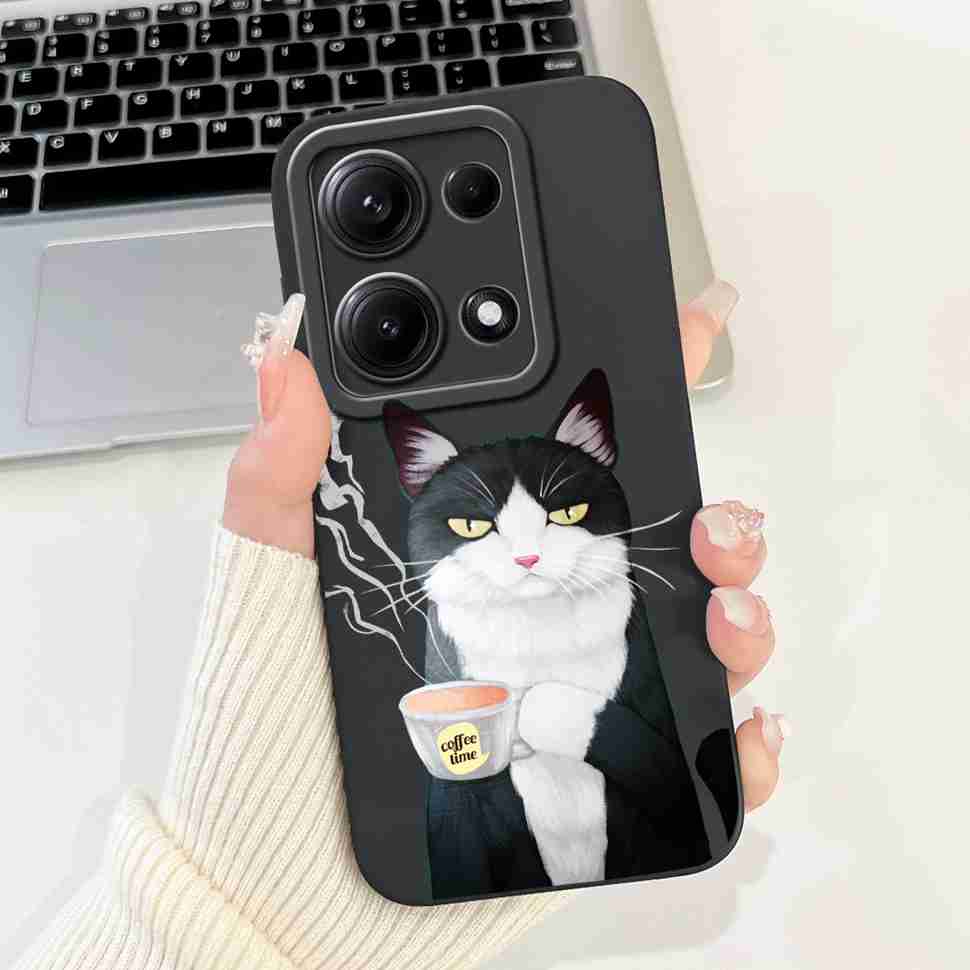 Simple Silicone Case For Redmi Note14S 4G Cute Panda Rabbit Shockproof Back Cover Note14 For Xiaomi Redmi Note 14 14S Cases