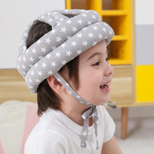 Infant Baby Soft No Bumps Head Protective Hat Adjustable Head Cushion Bumper Bonnet for Crawling Walking