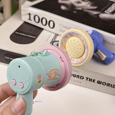 Cartoon Mini Recording Speaker Toy Children Student Handheld Loudspeaker Backpack Pendant Keychain
