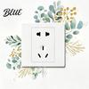 Renters Friendly Wall Sticker 4 Pcs Plants Flower Switch Stickers Leaves Floral Light