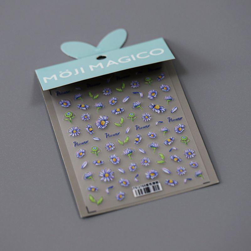 

Сезон Фиолетовый Маленький Цветок Маргаритки Объемные Наклейки для Ногтей Водонепроницаемые Украшения для Ногтей 2768 2769 TS-2768 purple daisies