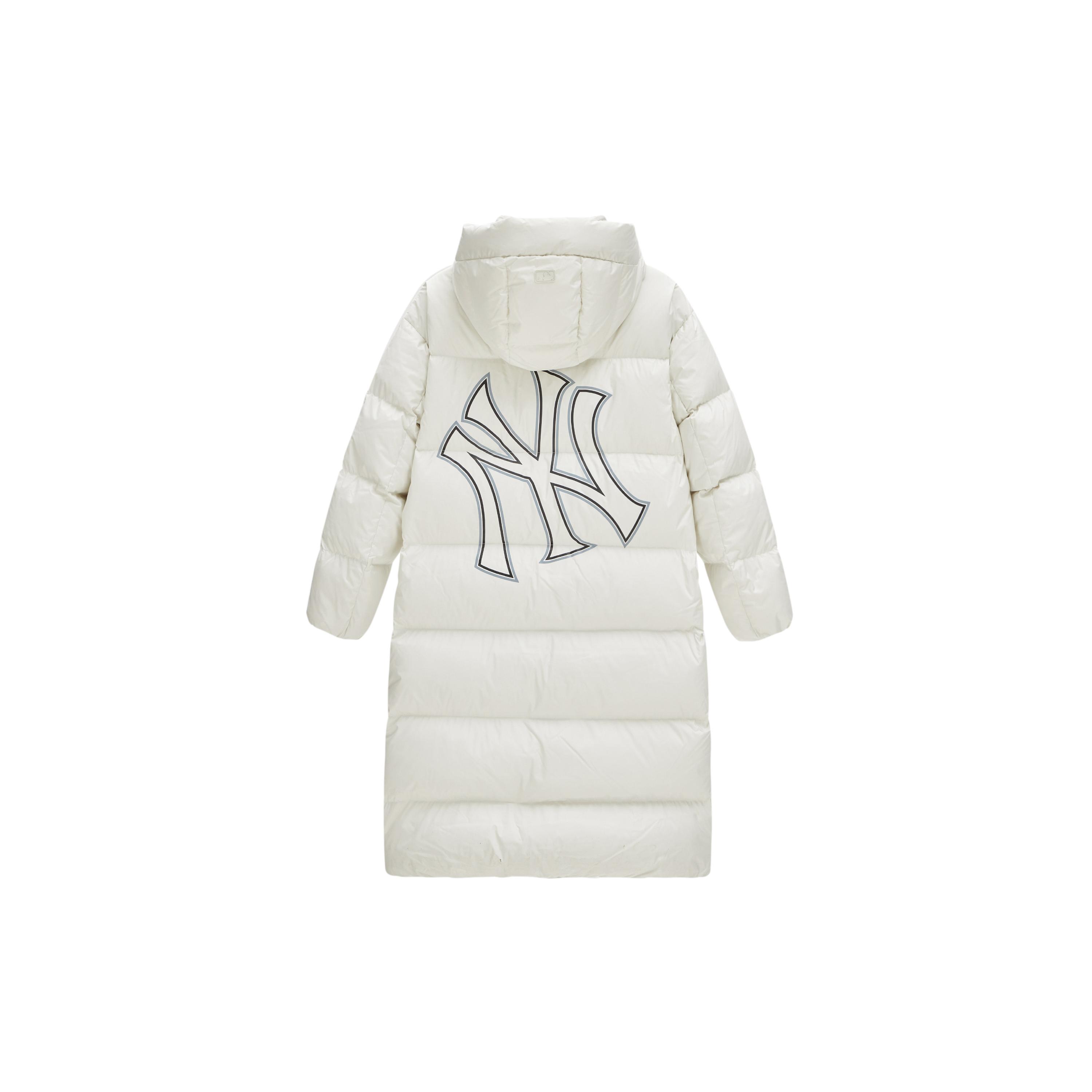 MLB Down Jackets Unisex White Hooded Thickened Down Coat 3ADJB1136-50CRS XL