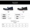 Men's Large Size Leather Slip-On Shoes - Pointed Toe, Thick Sole, Formal & Casual Driving Loafers Size 46