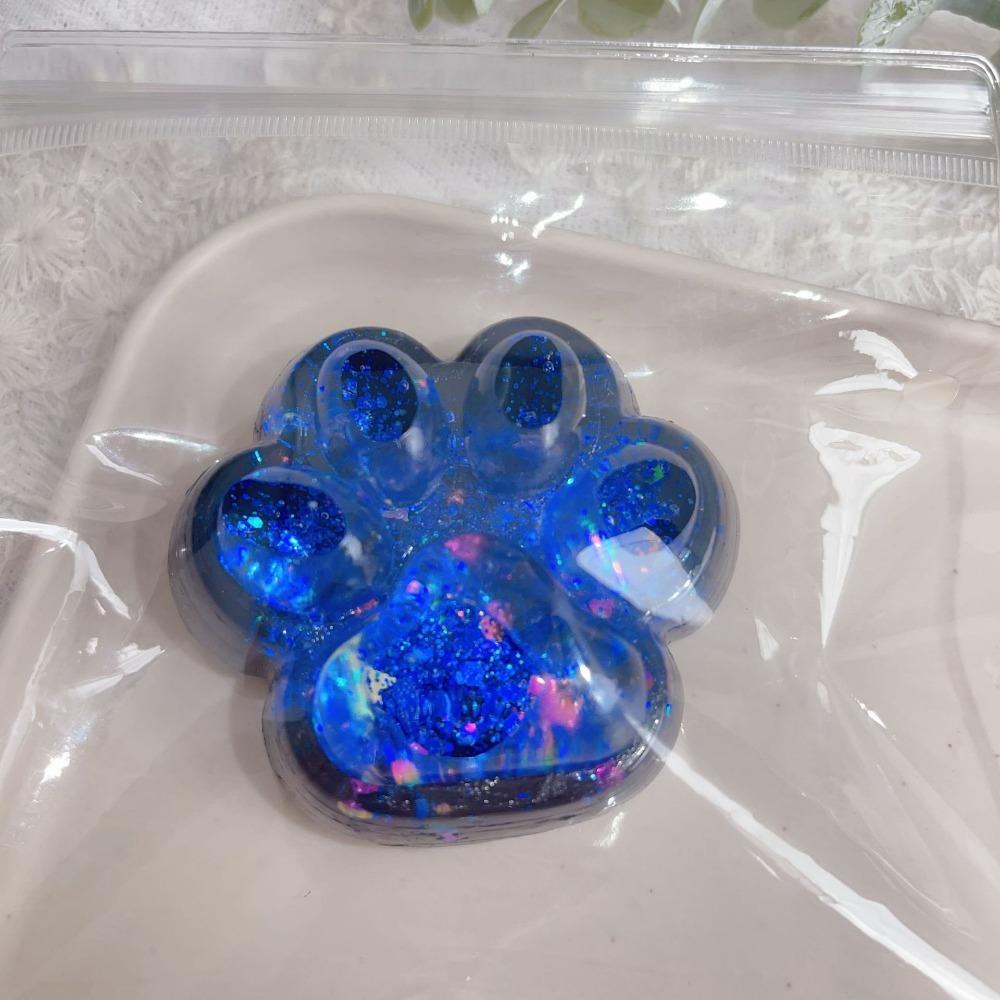 Roztomilá flitrová kočičí tlapka mačkací fidget hračka s pomalým návratem, hračka pro úlevu od stresu, mačkací dekompresní kočičí tlapka, měkká mačkací hračka