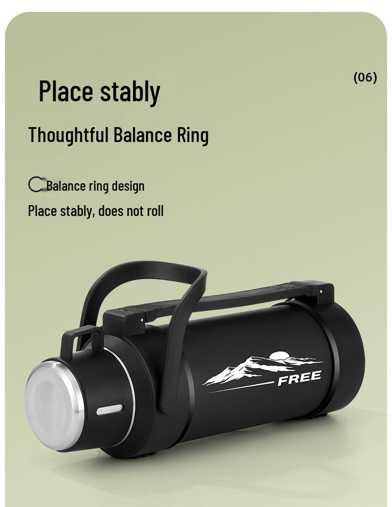 Large Capacity 316 Stainless Steel Insulated Thermos Flask with Portable Design for Outdoor and Travel Use