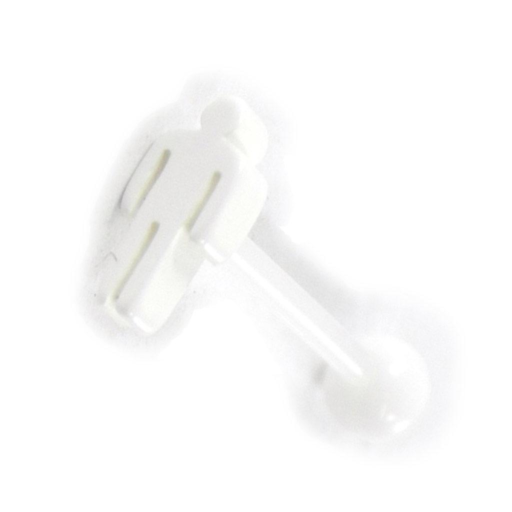 Les Trésors De Lily [H9241] - White 'Men' Tongue Piercing