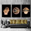 Basketball Posters And Prints Wall Art Neon Light Canvas Painting Modern Murals Teenage Boy Room Decoration Pictures