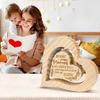 The Heart-shaped Desktop Is A Solid Wood Decorative Item with A Simple Atmosphere for Couples on The Qixi Festival