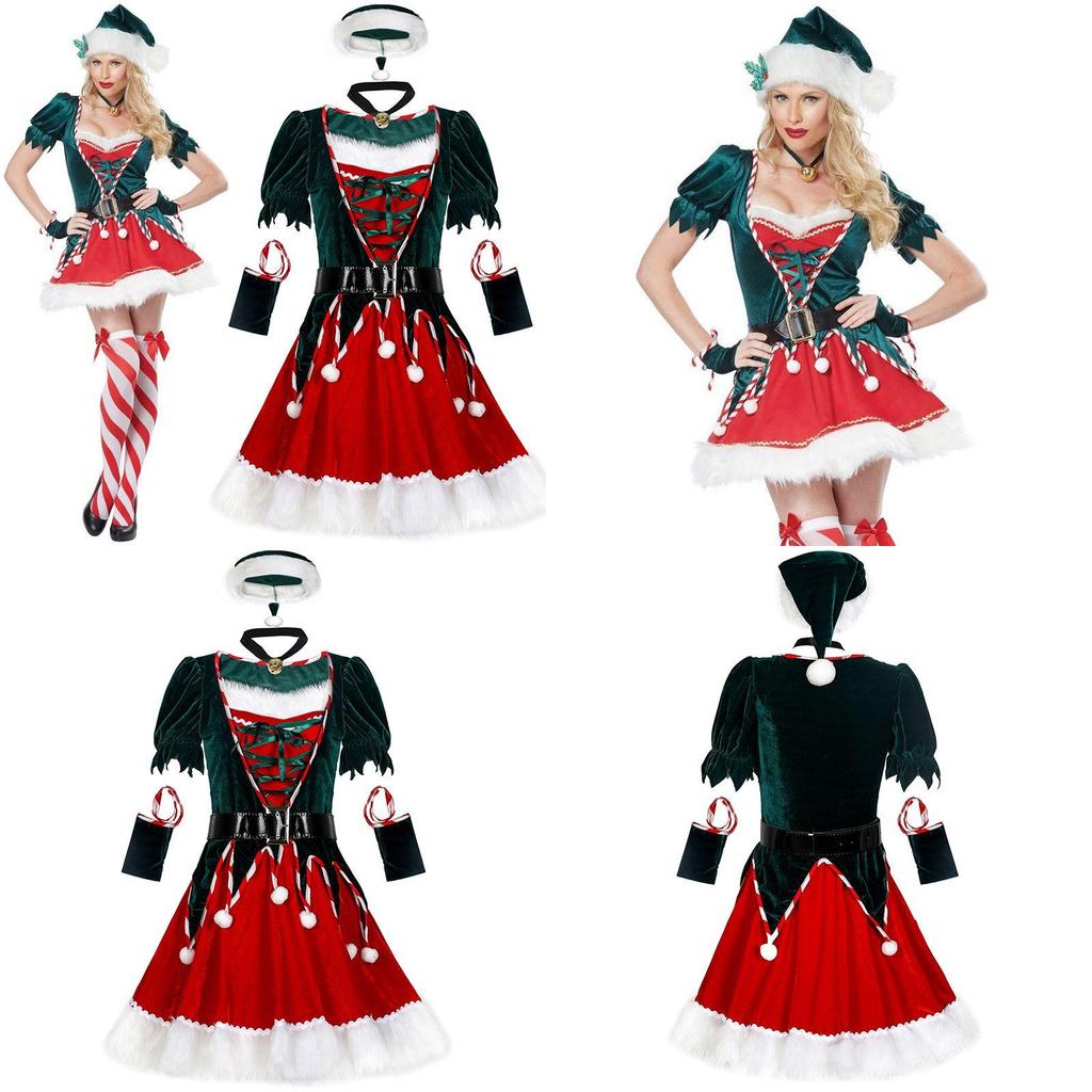 Adorable Swing Dress Style Santa Claus Costume For Women And Girls