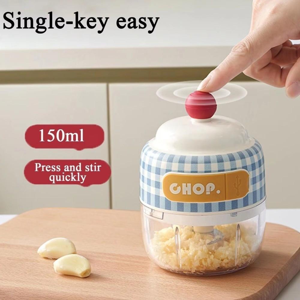 Detachable Electric Garlic Chopper Multifunctional Handheld Garlic Crusher Food Preparation