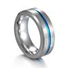 European and American Popular Men's Jewelry 8mm Frosted Men's Ring Ring