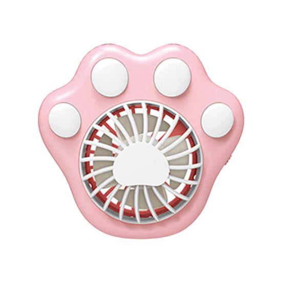 

Cat Paw Mini Handheld Fan with Lanyard Rechargeable Desk Fan Portable Quiet Cooling Fan for Travel Office Outdoor Fun Summer A рожевий