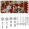 Acrylic Snowflake Pendant Multi-Purpose Icicle Drops Christmas Pendants Shiny Tree Hanging Ornament for Home Decor