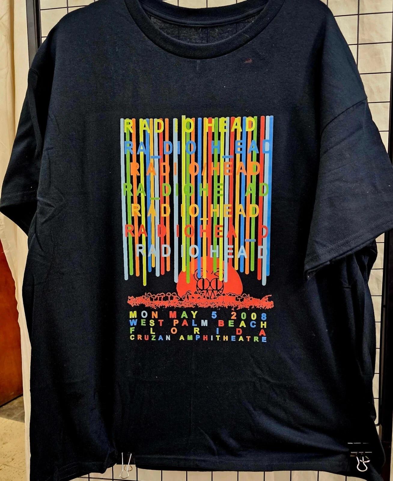 Radio Head 2008 W Palm Beach FL Concert Cotton T -Shirt 4XL