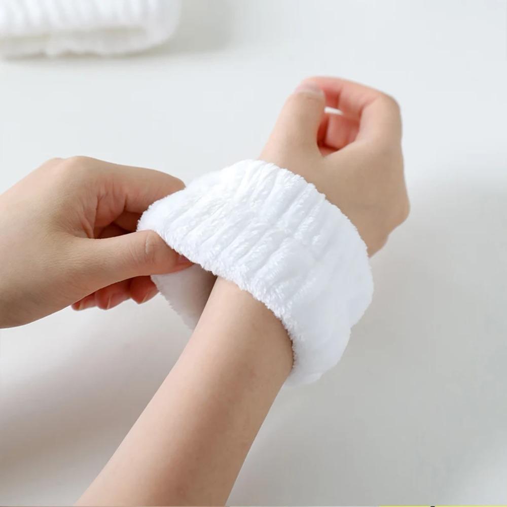Absorbent Wrist Washing Wristbands Soft Microfiber Washband Towel for Wash Face Water Washing Prevent Wetness Wrist Belt