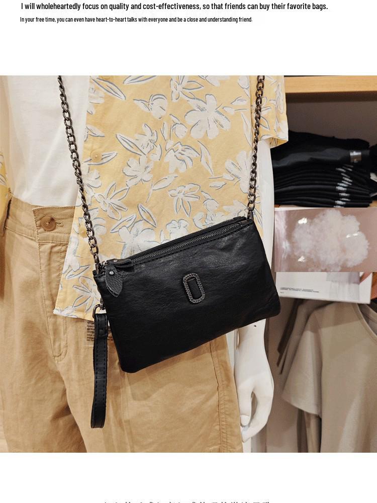Summer 2025 Women's Crossbody Bag: Fashionable Double-Layer Mini Chain Bag for Mobile Phones & Mom Essentials.