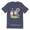 Men's T-shirt The Bunny and The Wolf Black Couples Matching Punk Men Cotton Tshirt Tees Tops Anime Harajuku Streetwear