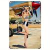 WAMISUN Vintage Luftfahrt Blech Metallschild Wandkunst 20x30 cm Rustikales Café Bar Garage Dekor